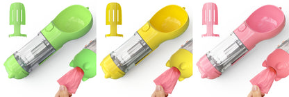 Pet Water Bottle Feeder Bowl Garbage Bag Storage Portable Pet Outdoor Travel 3 In 1 Dog Water Bottle - Zayd’s Department Store