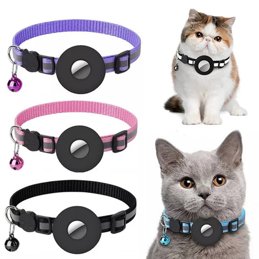 Reflective Collar Waterproof Holder Case For Airtag Air Tag Airtags Protective Cover Cat Dog Kitten Puppy Nylon Collar - Zayd’s Department Store