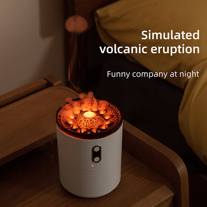 Volcanic Flame Aroma Essential Oil Diffuser USB Portable Jellyfish Air Humidifier Night Light Lamp Fragrance Humidifier - Zayd’s Department Store