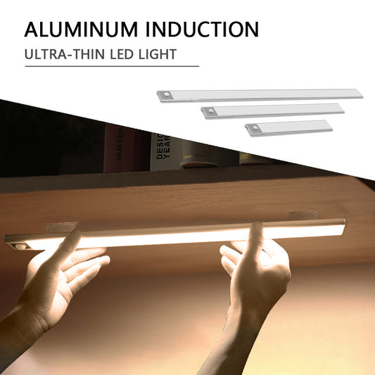 Motion Sensor LED Under Cabinet Light USB Rechargeable Wardrobe Closet Night Light For Kitchen Indoor Wall Lamps - Zayd’s Department Store