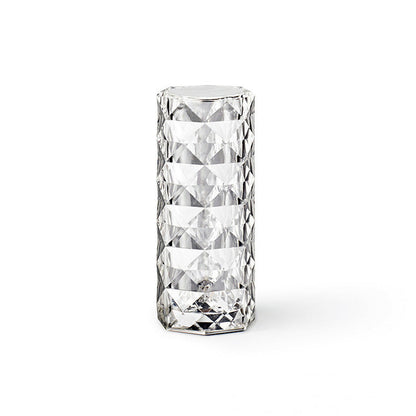 Nordic Crystal Lamp USB Table Lamps Bedroom Touch Dimming Atmosphere Diamond Night Light Rose Projector Lamp Decor - Zayd’s Department Store