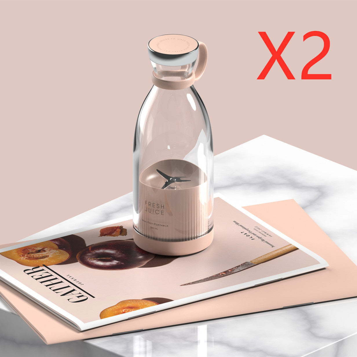 350ML Electric Juicer Blender Mixer USB Rechargeable Machine Household Portable Blender Maker Cup Kitchen Tool Kit - Zayd’s Department Store