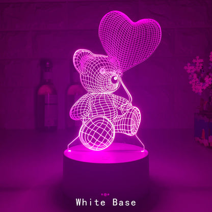 3D Lamp Acrylic USB LED Night Lights Neon Sign Lamp Xmas Christmas Decorations For Home Bedroom Birthday Decor Valentines Day Gifts - Zayd’s Department Store