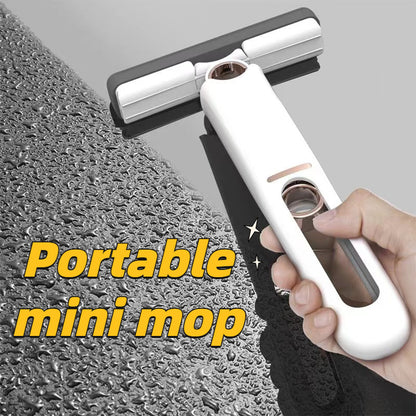 New Portable Self-NSqueeze Mini Mop, Lazy Hand Wash-Free Strong Absorbent Mop Multifunction Portable Squeeze Cleaning Mop Desk Window Glass Cleaner Kitchen Car Sponge Cleaning Mop Home Cleaning Tools - Zayd’s Department Store