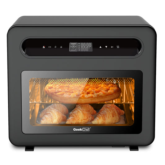 Geek Chef Steam Air Fryer Toast Oven Combo , 26 QT Steam Convection Oven Countertop , 50 Cooking Presets, With 6 Slice Toast, 12 In Pizza, Black Stainless Steel. Prohibited From Listing On Amazon - Zayd’s Department Store