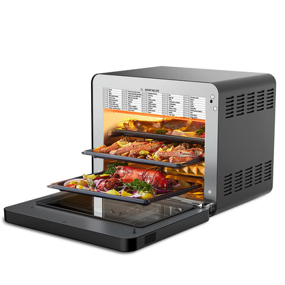 Geek Chef Steam Air Fryer Toast Oven Combo , 26 QT Steam Convection Oven Countertop , 50 Cooking Presets, With 6 Slice Toast, 12 In Pizza, Black Stainless Steel. Prohibited From Listing On Amazon - Zayd’s Department Store