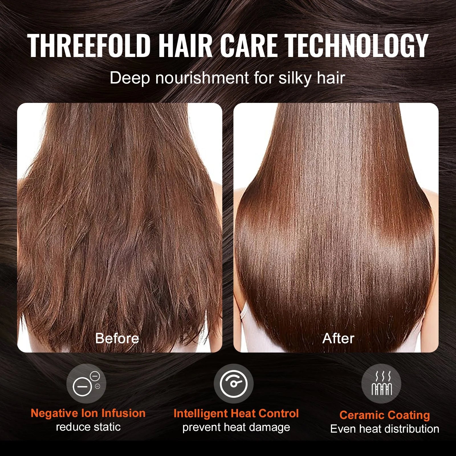Vevor?Hair Dryer Brush 5-In-1 Hot Hair Styler Upgraded Negative Ion for Curling - Zayd’s Department Store