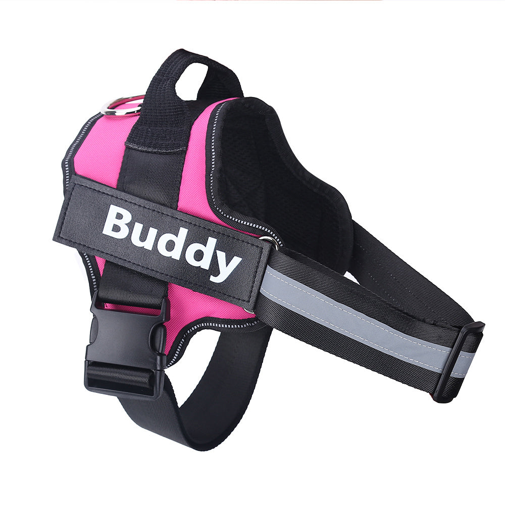 Personalized Dog Harness NO PULL Reflective Breathable Adjustable Pet Harness Vest For Small Large Dog Custom Patch Pet Supplies - Zayd’s Department Store