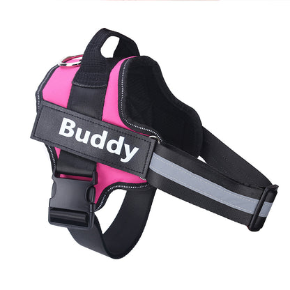 Personalized Dog Harness NO PULL Reflective Breathable Adjustable Pet Harness Vest For Small Large Dog Custom Patch Pet Supplies - Zayd’s Department Store