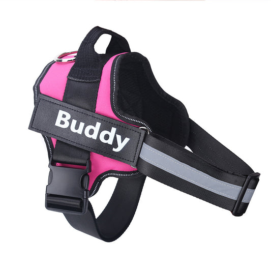 Personalized Dog Harness NO PULL Reflective Breathable Adjustable Pet Harness Vest For Small Large Dog Custom Patch Pet Supplies - Zayd’s Department Store