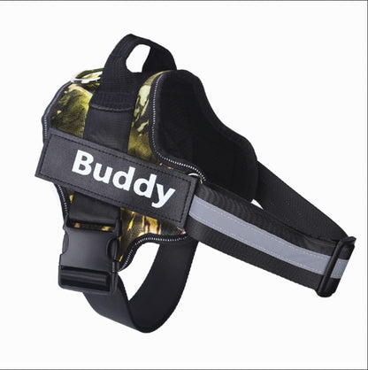 Personalized Dog Harness NO PULL Reflective Breathable Adjustable Pet Harness Vest For Small Large Dog Custom Patch Pet Supplies - Zayd’s Department Store
