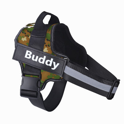 Personalized Dog Harness NO PULL Reflective Breathable Adjustable Pet Harness Vest For Small Large Dog Custom Patch Pet Supplies - Zayd’s Department Store