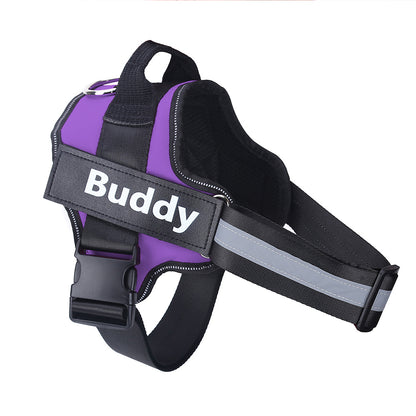 Personalized Dog Harness NO PULL Reflective Breathable Adjustable Pet Harness Vest For Small Large Dog Custom Patch Pet Supplies - Zayd’s Department Store