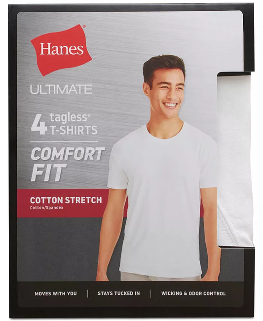 Men'S Ultimateâ® 4-Pk. Moisture-Wicking Stretch T-Shirts - Zayd’s Department Store