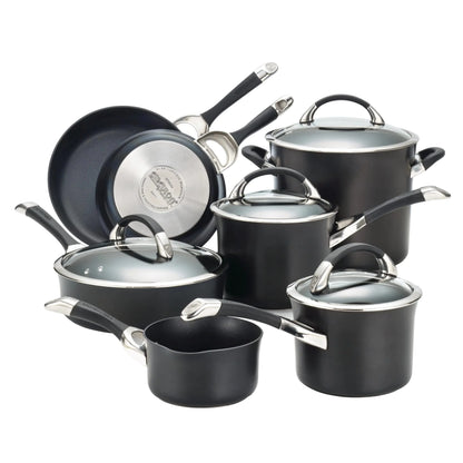 Circulon Symmetry Hard Anodized Nonstick Cookware Pots and Pans Set 11-Piece Black - Zayd’s Department Store