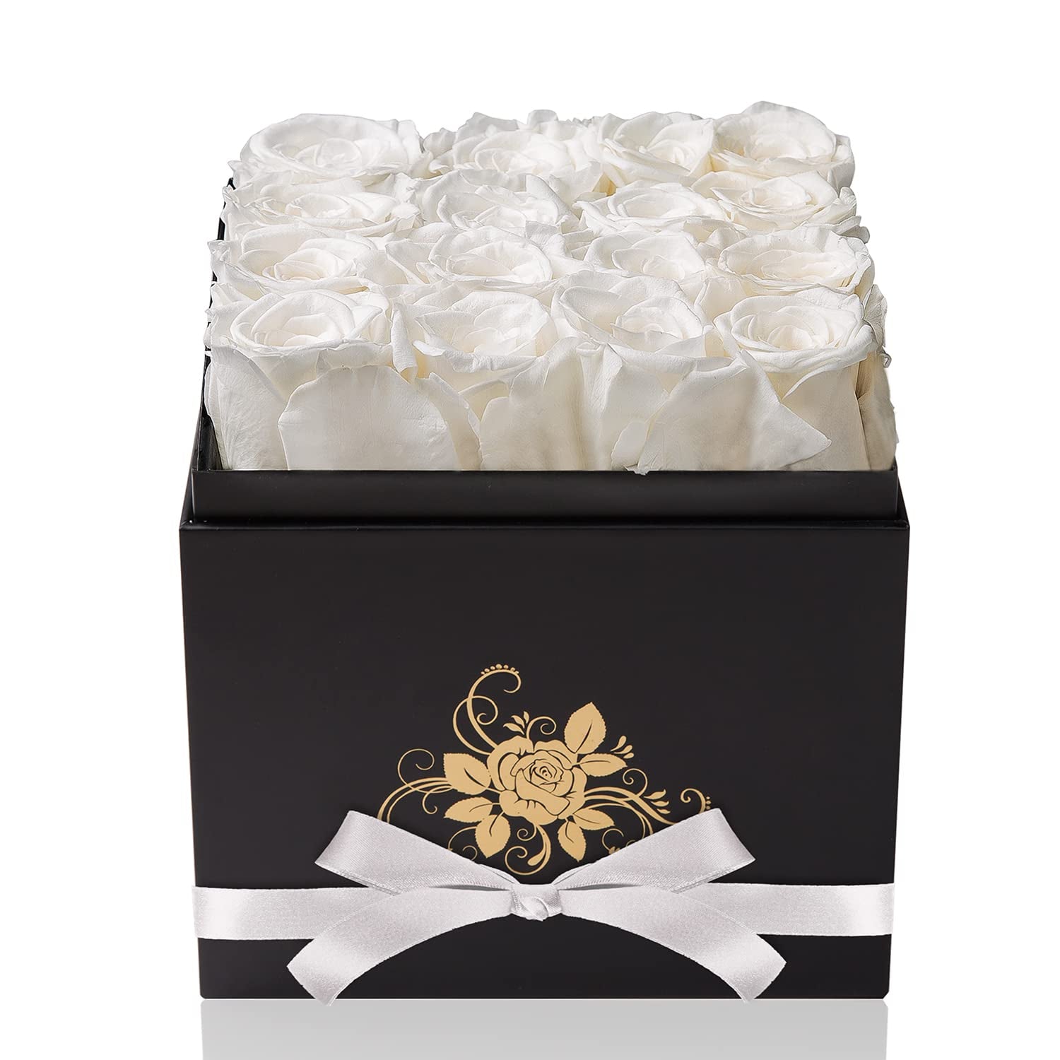 Luxury Preserved Roses in a Box, Gifts for Women (White) - Zayd’s Department Store