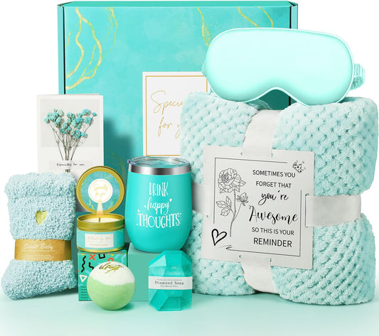 Happy Birthday Gifts for Women Mom Her Friend Sister Wife Grandma, Self Care Gifts Get Well Gifts Unique Relaxing Spa Gift Basket Set, Mothers Day Gifts for Mom Wife Grandma Daughter Friends Sister