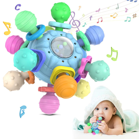 Bunobry Teething Toys for Baby 0-6 Months: Montessori Sensory Toys for Infant 6-12 Months - Baby Educational Learning Chew Rattle Teether Toys - Gift for Newborn Boys Girls - Zayd’s Department Store