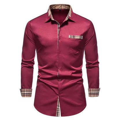 Slim Fit Long Sleeve White Button Up Shirt - Zayd’s Department Store