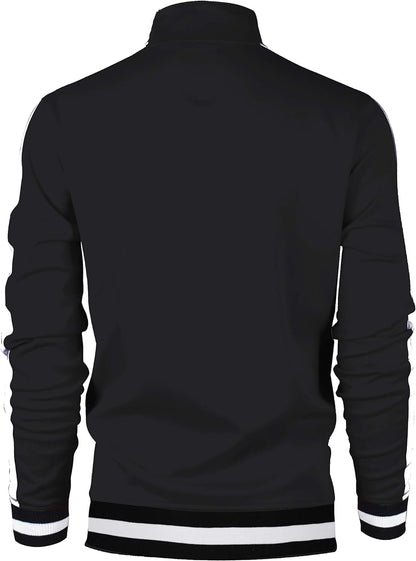 -Track Jacket Mens Urban Hip Hop Premium Track Jacket - Slim Fit Side Taping Sportswear Urbanwear Streetwear Top - Zayd’s Department Store