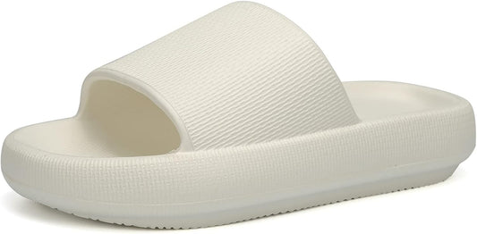 Cloud Slides Pillow Slippers for Women and Men | Shower Slippers Bathroom Sandals | Ultra Soft | Cushioned Thick Sole | Indoor & Outdoor - Zayd’s Department Store