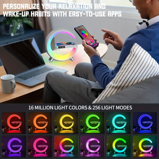 Sunrise Alarm Clock with 15W Wireless Charger & RGB Light - Zayd’s Department Store